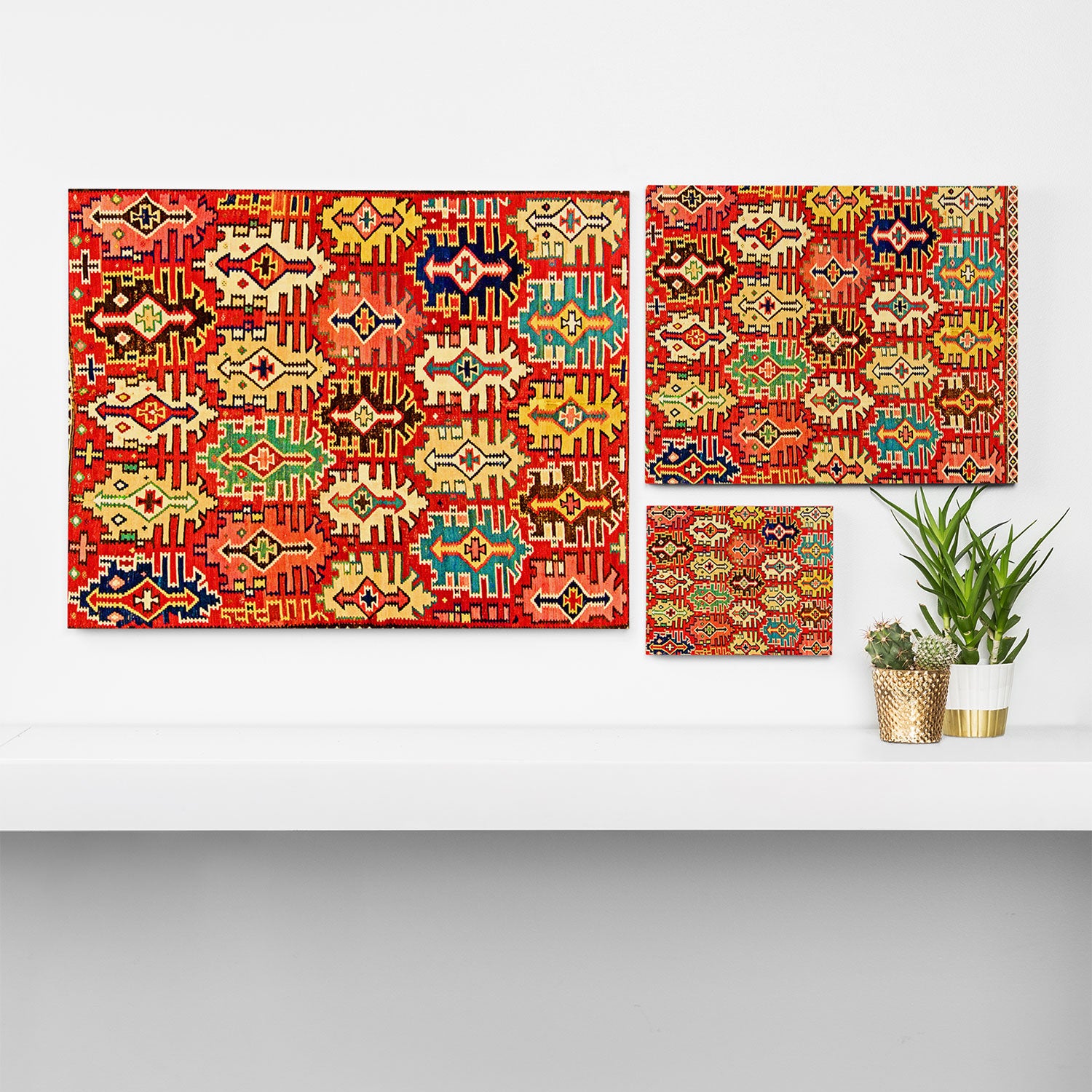 Antique Turkish Kilim Rug Print Canvas Print Gallery Image 3