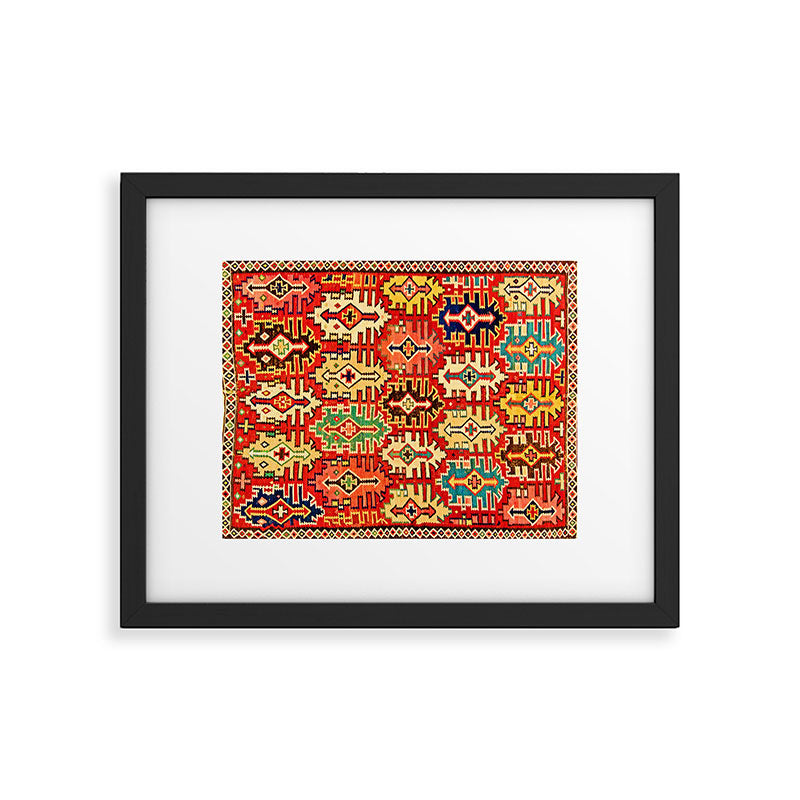 Antique Turkish Kilim Rug Print Framed Art Print Gallery Image 4