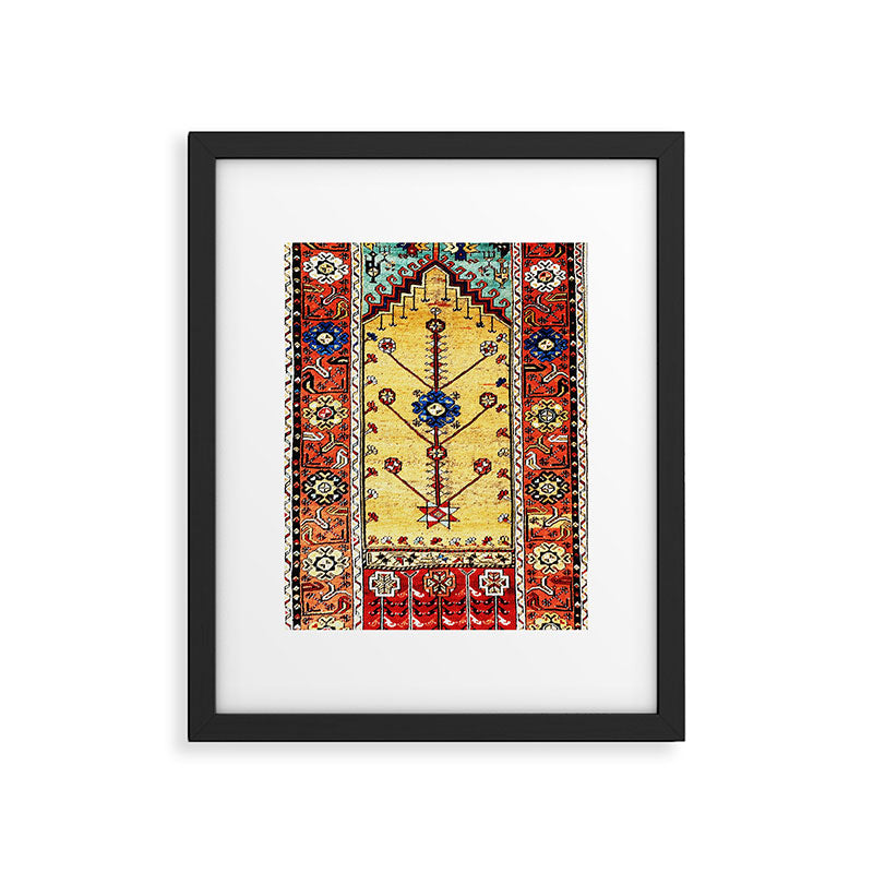 Antique Turkish Ladik Prayer Rug Print Framed Art Print Gallery Image 4