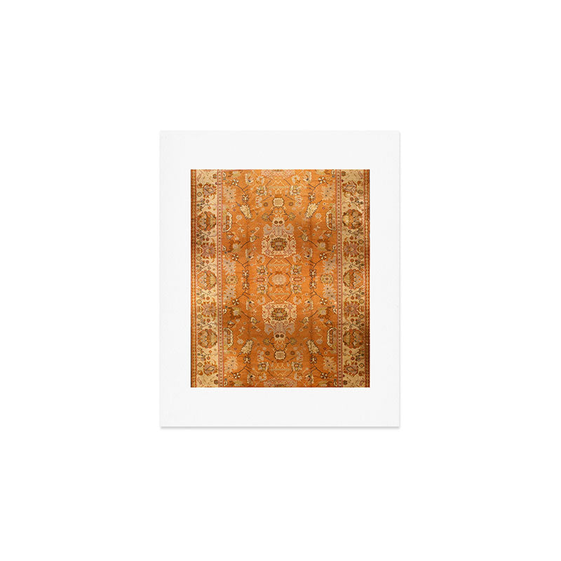 Antique Turkish Oushak Rug Print Art Print Gallery Image 1