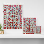 Antique Uzbek Suzani Embroidery Print Canvas Print Gallery Image 3
