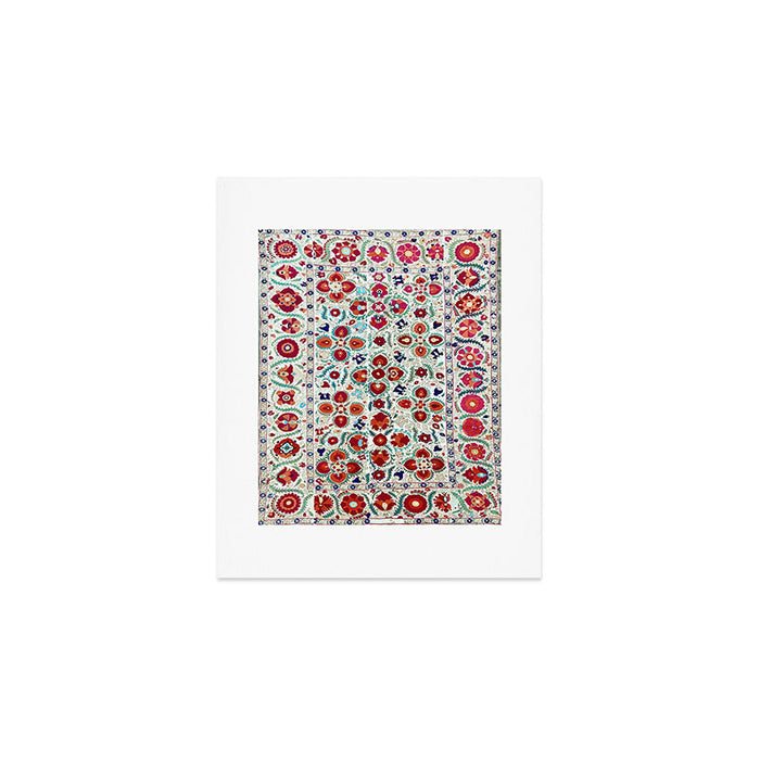 Antique Uzbek Suzani Embroidery Print Art Print Gallery Image 1