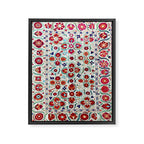 Antique Uzbek Suzani Embroidery Print Framed Canvas Print Gallery Image 3