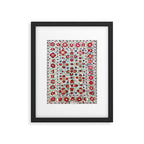 Antique Uzbek Suzani Embroidery Print Framed Art Print Gallery Image 5