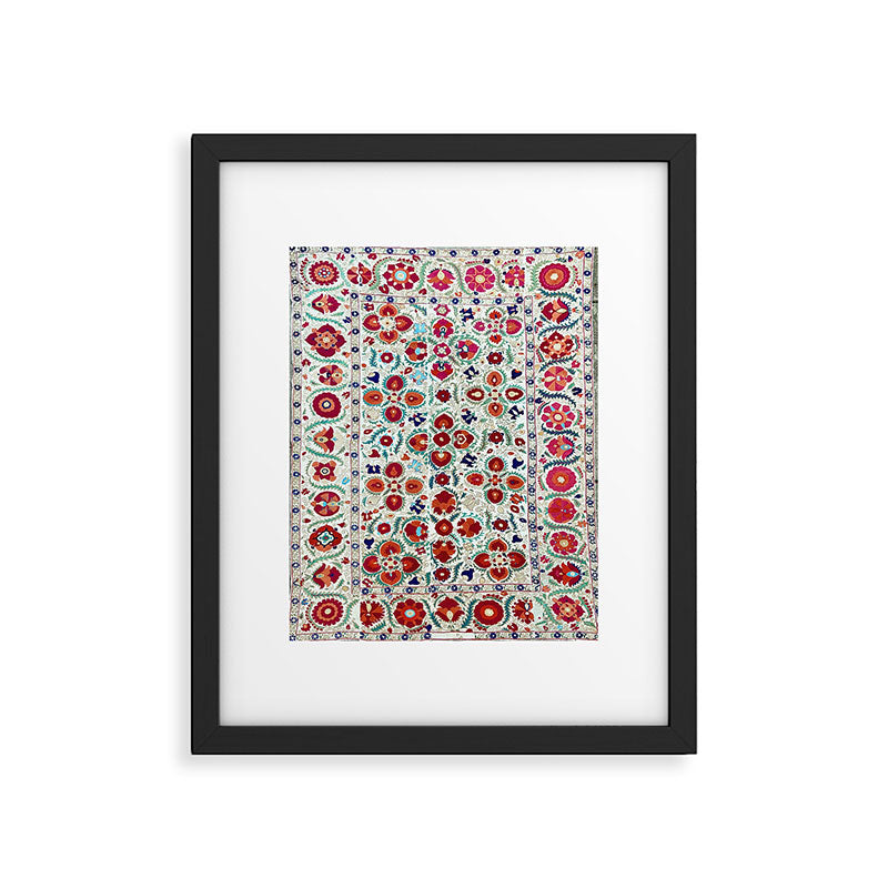 Antique Uzbek Suzani Embroidery Print Framed Art Print Gallery Image 5