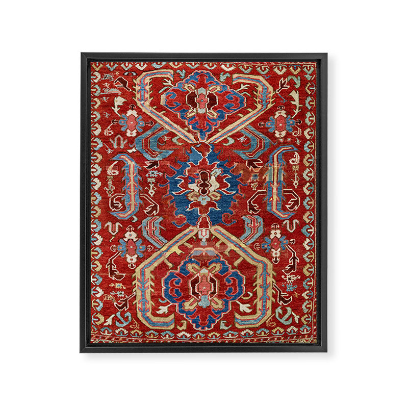 Armenian Manisa Province West Anatolian Dragon Rug Print Framed Canvas Print Gallery Image 3