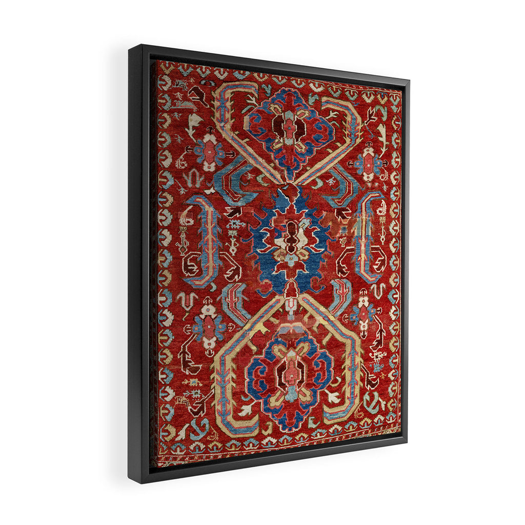Armenian Manisa Province West Anatolian Dragon Rug Print Framed Canvas Print Gallery Image 2