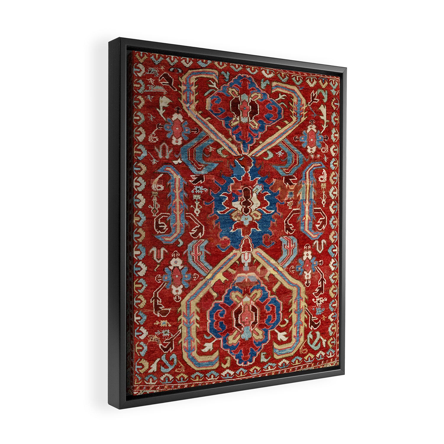 Armenian Manisa Province West Anatolian Dragon Rug Print Framed Canvas Print Gallery Image 2