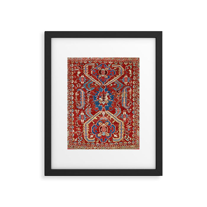 Armenian Manisa Province West Anatolian Dragon Rug Print Framed Art Print Gallery Image 1