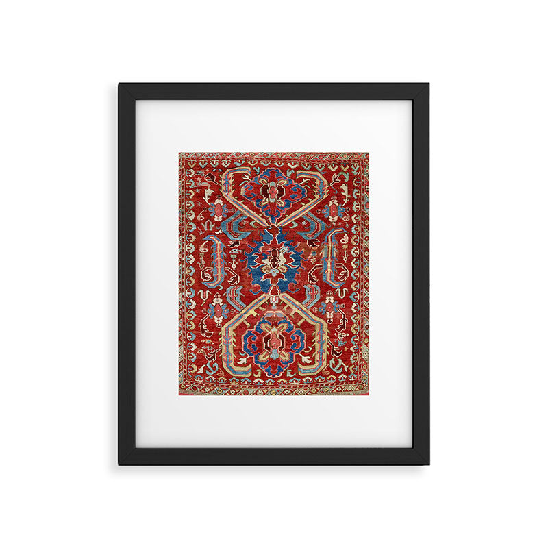 Armenian Manisa Province West Anatolian Dragon Rug Print Framed Art Print Gallery Image 4