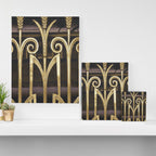 Art Deco Gold Abstract Modern Art Canvas Print Gallery Image 3
