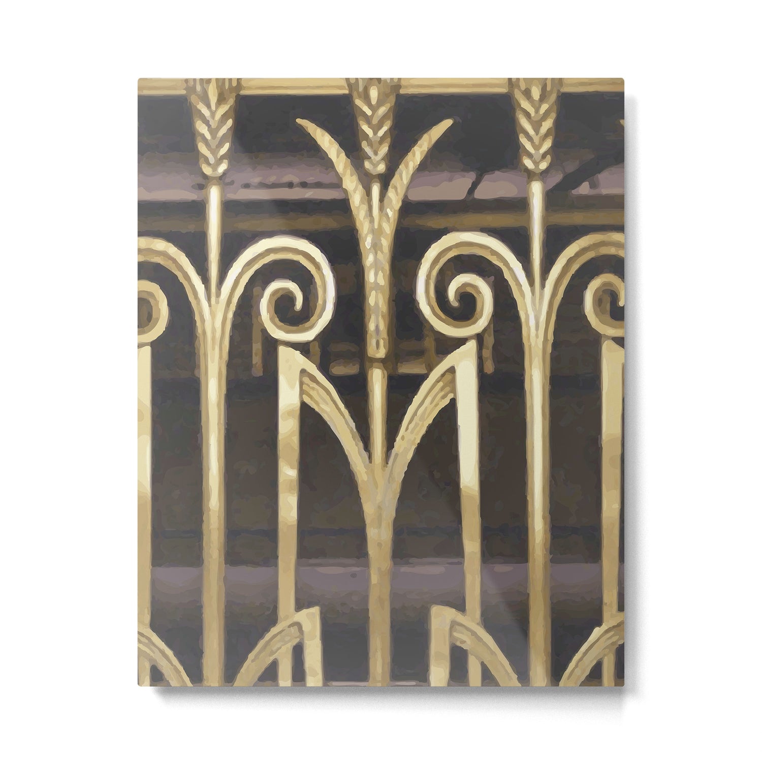 Art Deco Gold Abstract Modern Art Metal Print Gallery Image 4