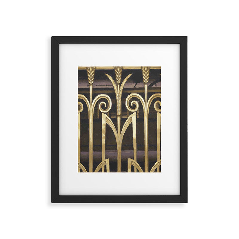 Art Deco Gold Abstract Modern Art Framed Art Print Gallery Image 4