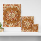 Aubusson 19th Century French Floral Rug Print Canvas Print Gallery Image 3