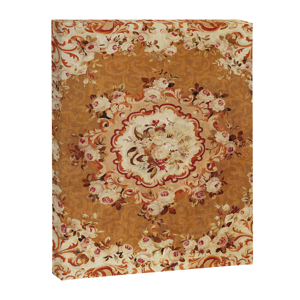 Aubusson 19th Century French Floral Rug Print Canvas Print Gallery Image 3