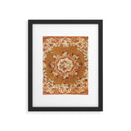 Aubusson 19th Century French Floral Rug Print Framed Art Print Gallery Image 6