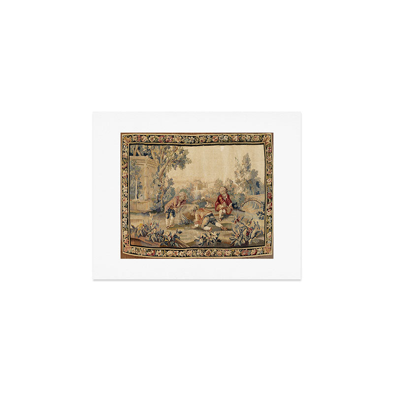 Aubusson  Antique French Tapestry Print Art Print Gallery Image 1