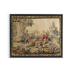 Aubusson  Antique French Tapestry Print Framed Canvas Print Gallery Image 3