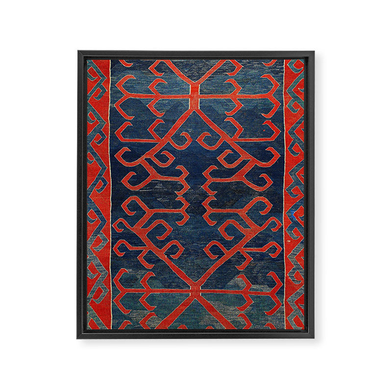 Avar Daghestan Northeast Caucasus Kilim Print Framed Canvas Print Gallery Image 3