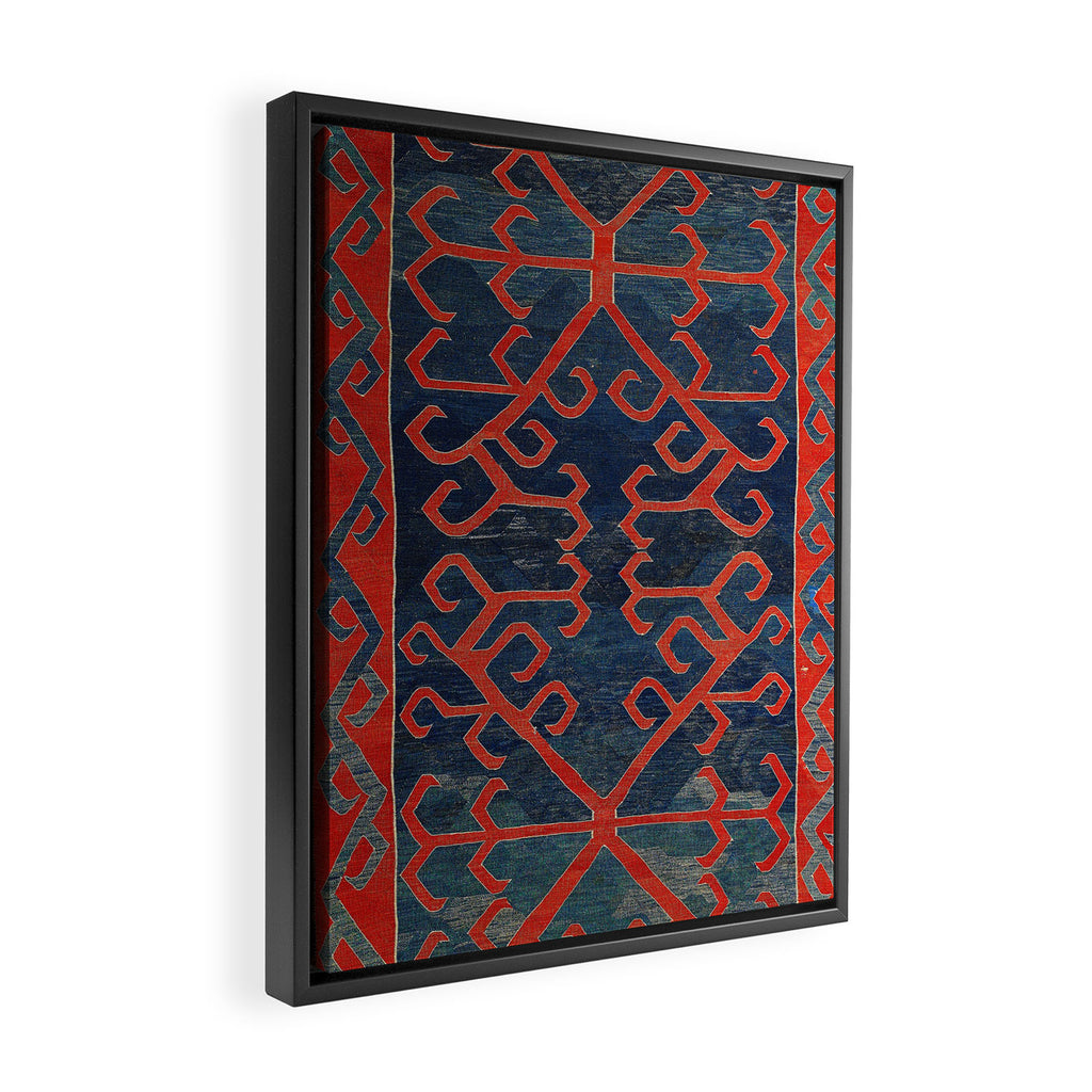 Avar Daghestan Northeast Caucasus Kilim Print Framed Canvas Print Gallery Image 2