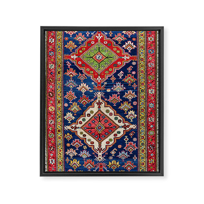 Azerbaijan Northwest Persian Long Rug Print Framed Canvas Print Gallery Image 1