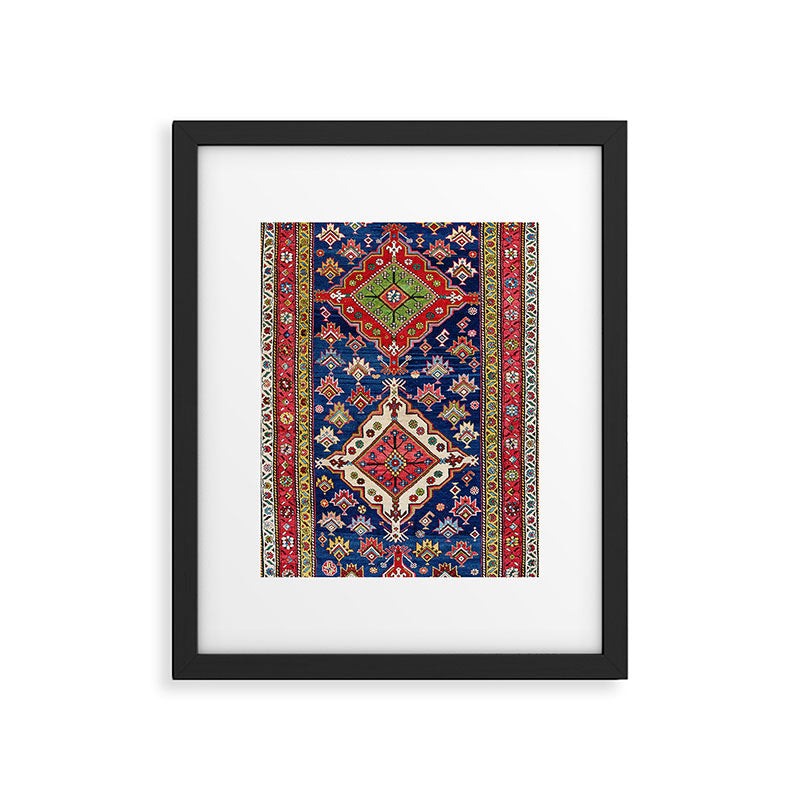 Azerbaijan Northwest Persian Long Rug Print Framed Art Print Gallery Image 4