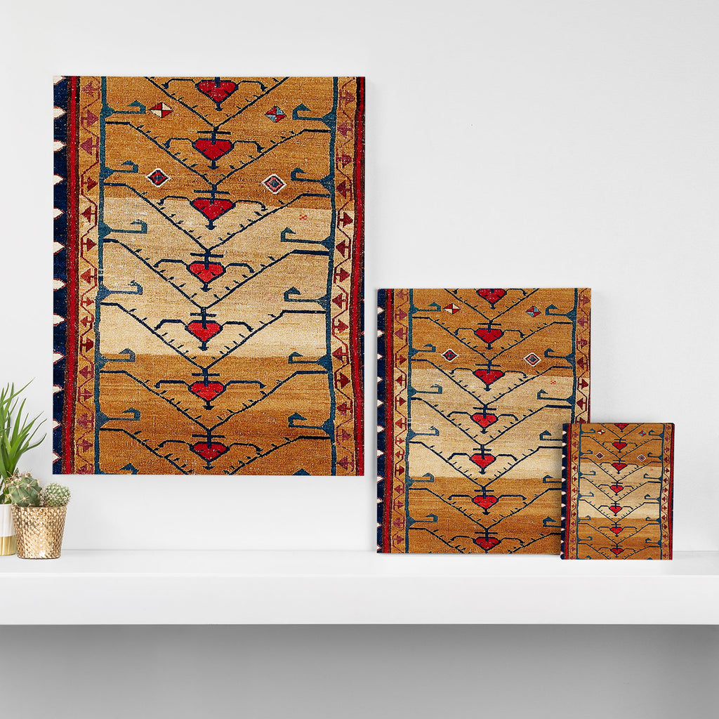 Azerbaijani Northwest Persian Carpet Print Canvas Print Gallery Image 3