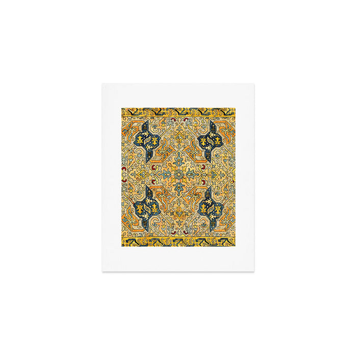 Azerbaijani Southeast Caucasus 18th Century Silk Embroidery Print Art Print Gallery Image 1
