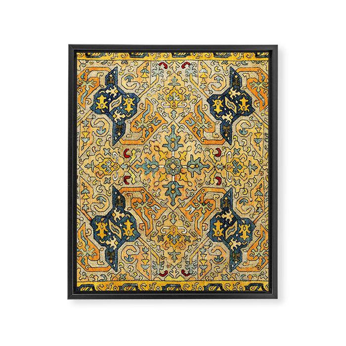 Azerbaijani Southeast Caucasus 18th Century Silk Embroidery Print Framed Canvas Print Gallery Image 1