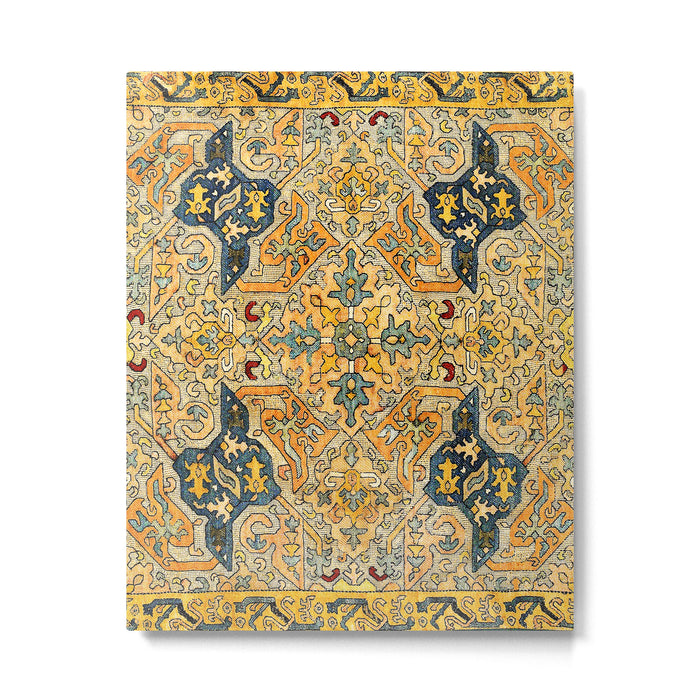 Azerbaijani Southeast Caucasus 18th Century Silk Embroidery Print Metal Print Gallery Image 1