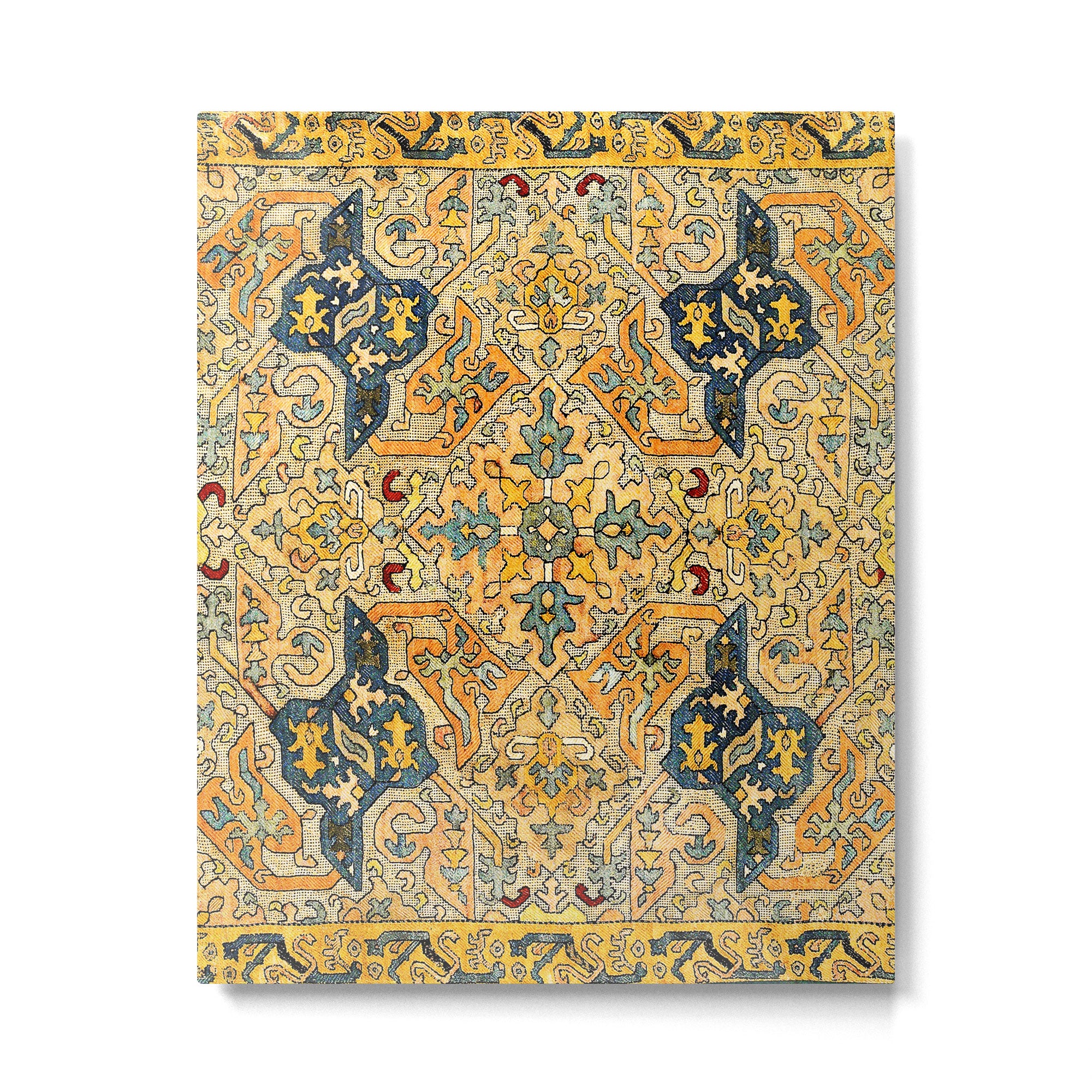 Azerbaijani Southeast Caucasus 18th Century Silk Embroidery Print Metal Print Gallery Image 6