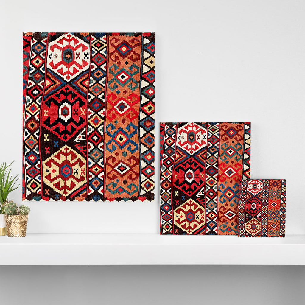 Azeri Azerbaijan South Caucasus Kilim Print Canvas Print Gallery Image 3