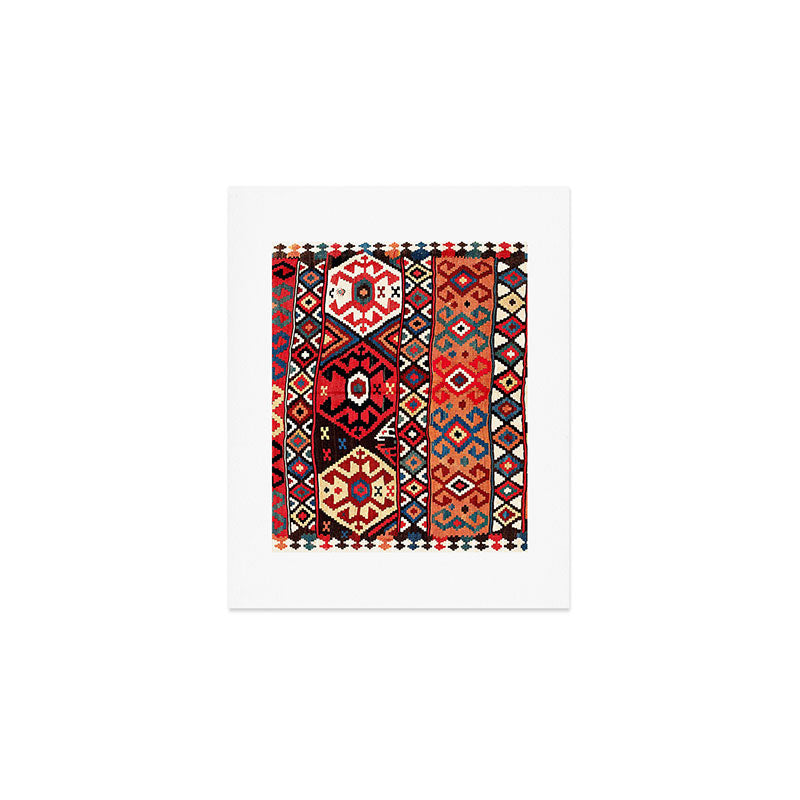 Azeri Azerbaijan South Caucasus Kilim Print Art Print Gallery Image 1