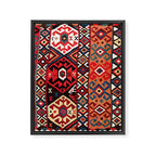 Azeri Azerbaijan South Caucasus Kilim Print Framed Canvas Print Gallery Image 3