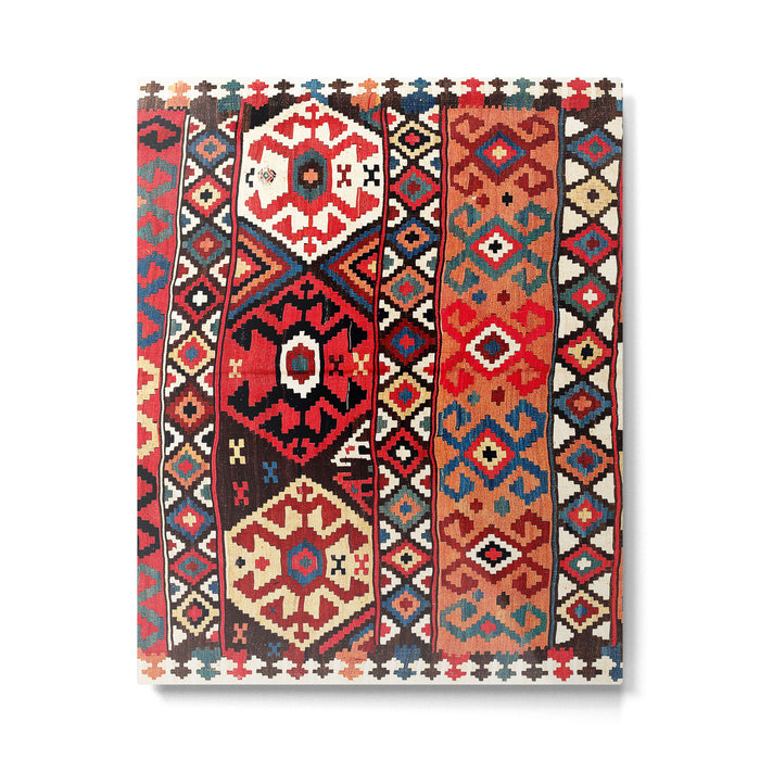 Azeri Azerbaijan South Caucasus Kilim Print Metal Print Gallery Image 1