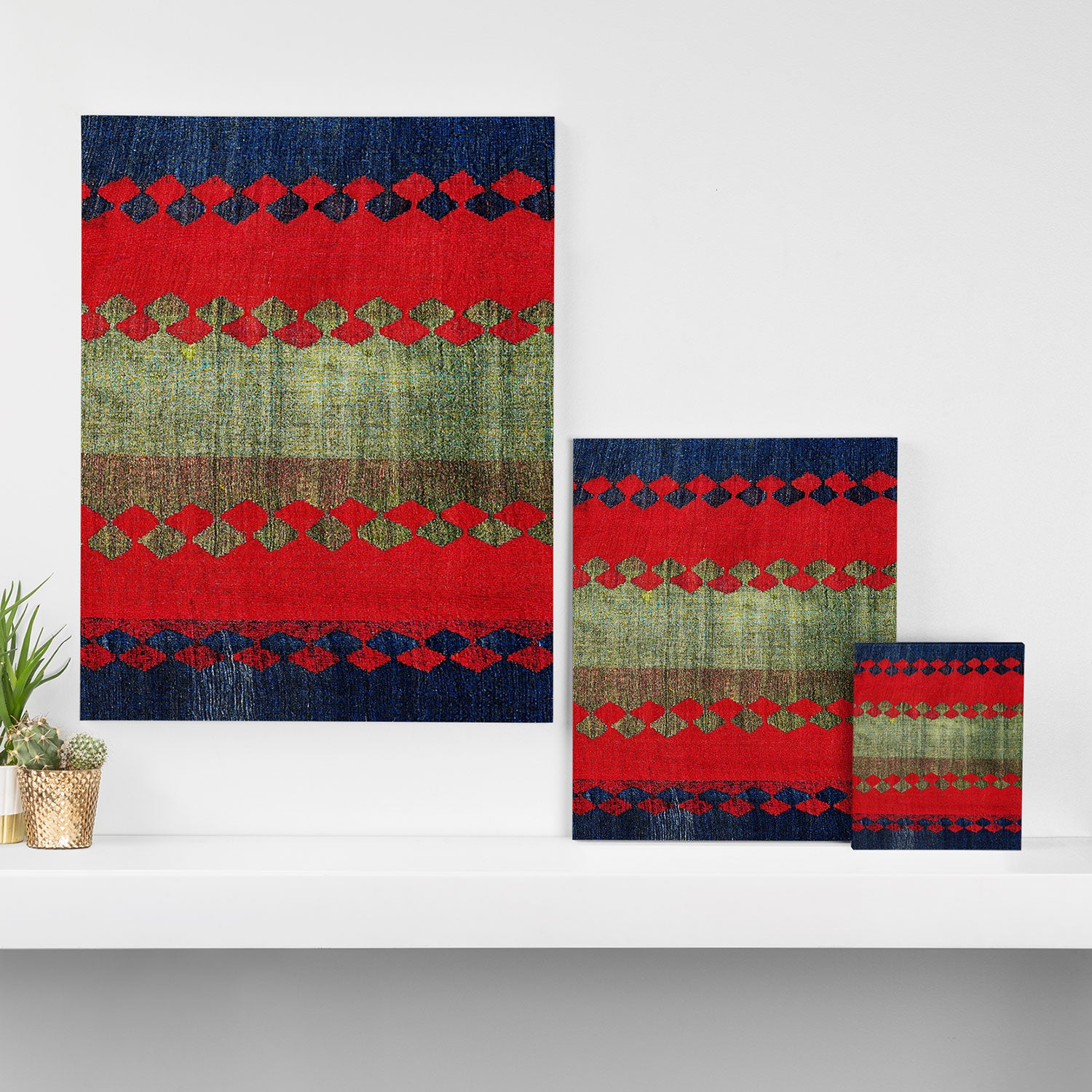 Azeri Shadda  Azerbaijan South Caucasus Plainweave Print Canvas Print Gallery Image 3