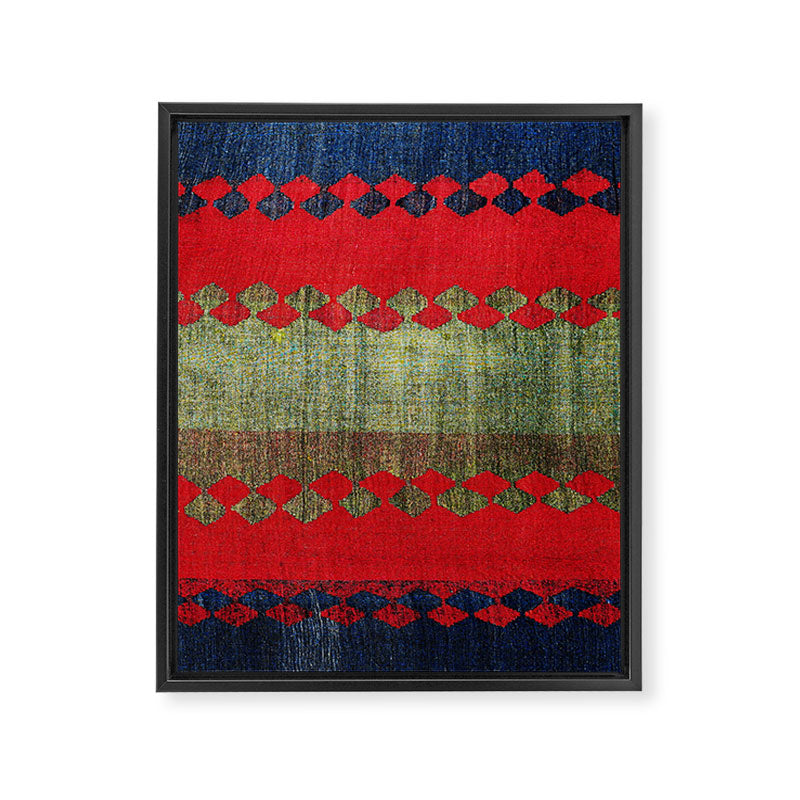 Azeri Shadda  Azerbaijan South Caucasus Plainweave Print Framed Canvas Print Gallery Image 3