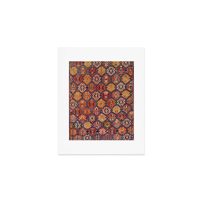 Azeri Zili Azerbaijan South Causasus Antique Rug Print Art Print Gallery Image 1