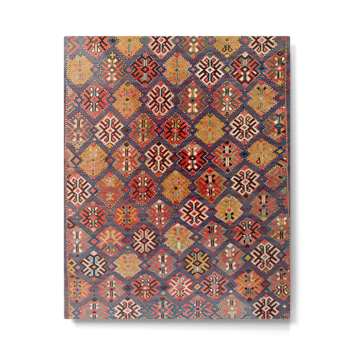 Azeri Zili Azerbaijan South Causasus Antique Rug Print Metal Print Gallery Image 1
