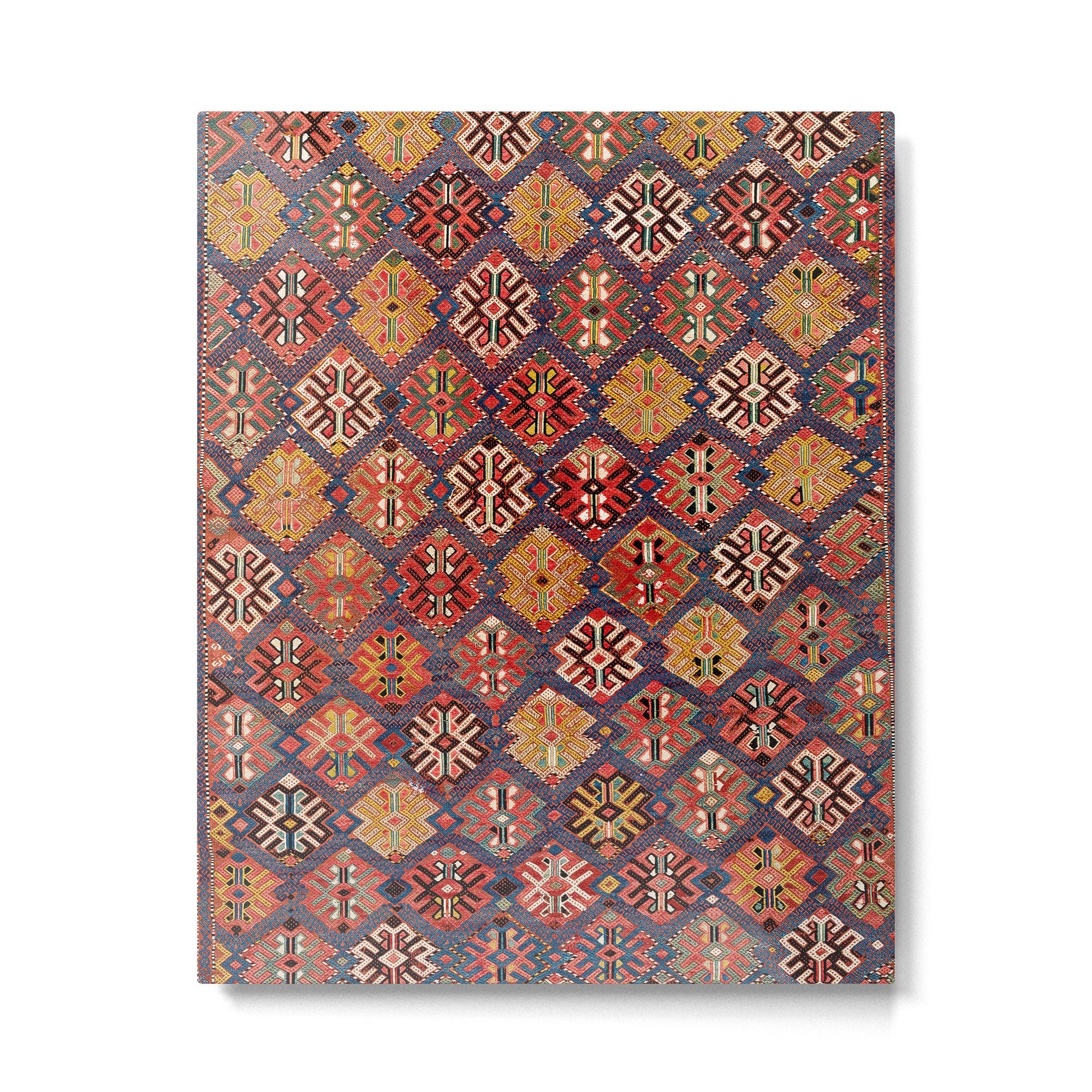 Azeri Zili Azerbaijan South Causasus Antique Rug Print Metal Print Gallery Image 6