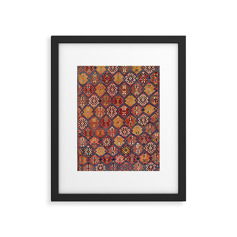 Azeri Zili Azerbaijan South Causasus Antique Rug Print Framed Art Print Gallery Image 6