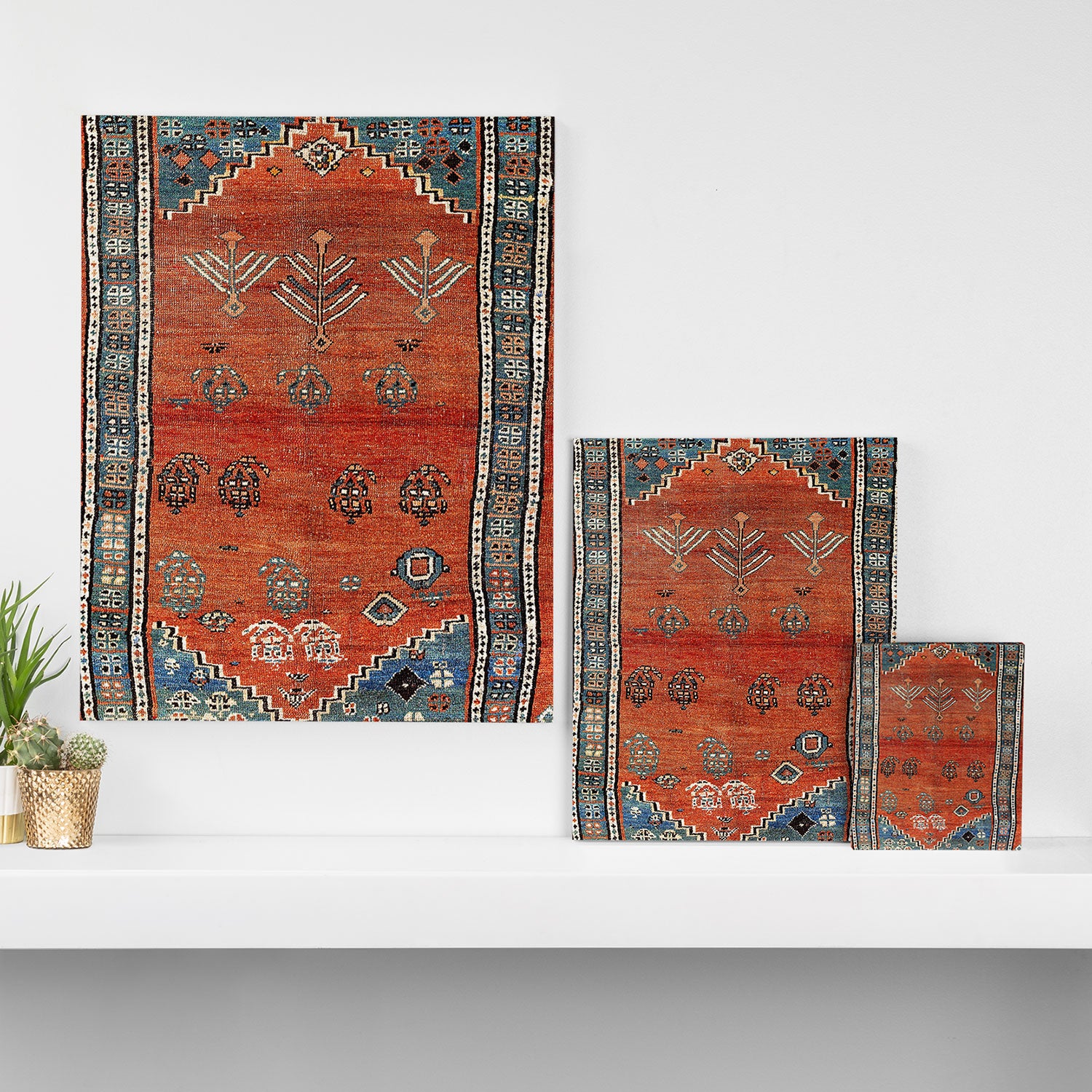 Bakhshaish Azerbaijan Northwest Persian Carpet Print Canvas Print Gallery Image 3