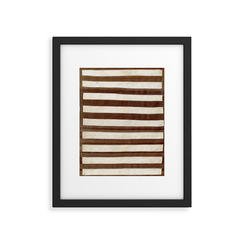 Bakhtiari  Antique Chahar Mahal Persian Kilim Print Framed Art Print Gallery Image 5