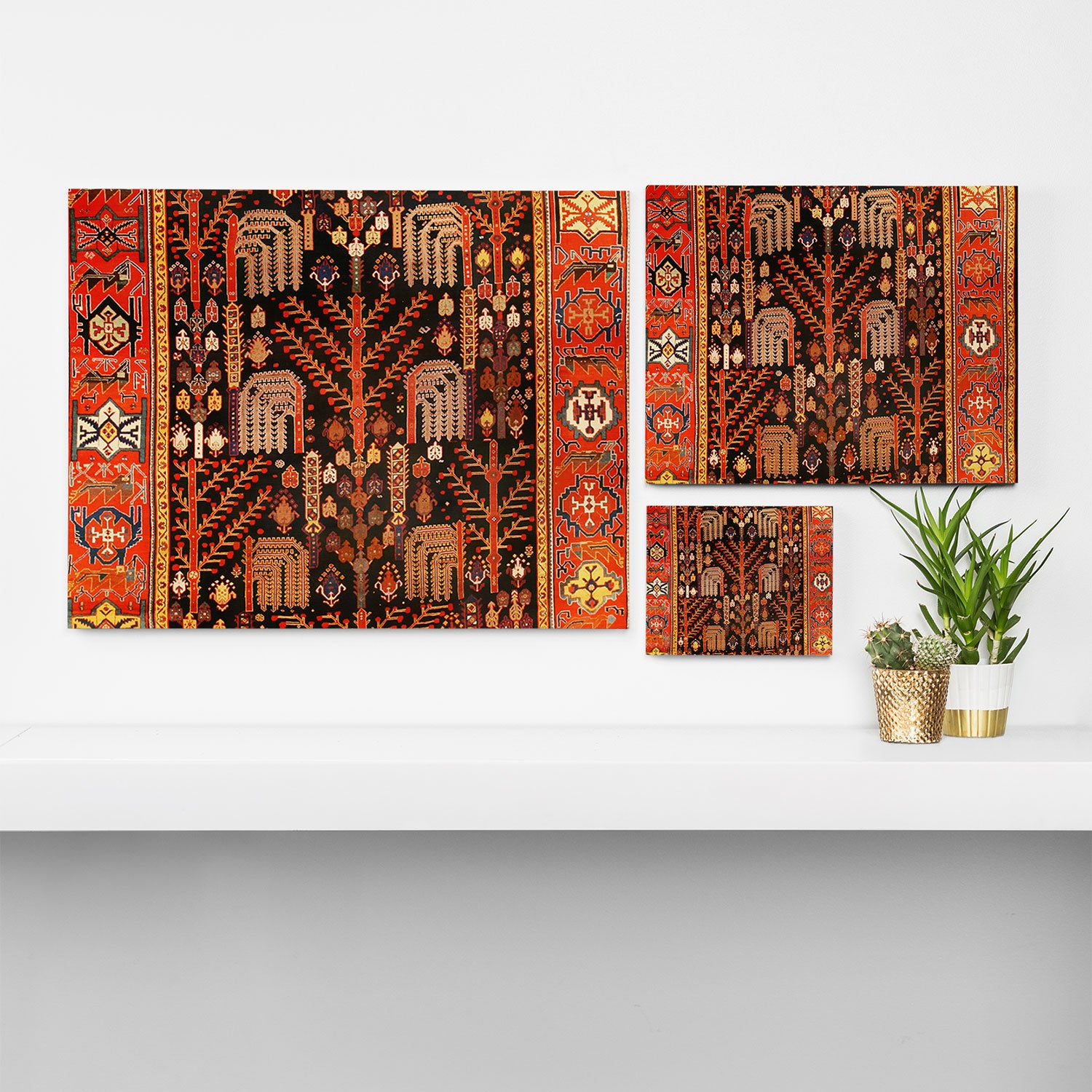 Bakhtiari Antique Persian Rug Print Canvas Print Gallery Image 3