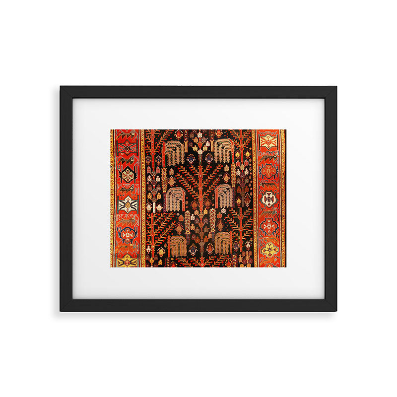 Bakhtiari Antique Persian Rug Print Framed Art Print Gallery Image 4