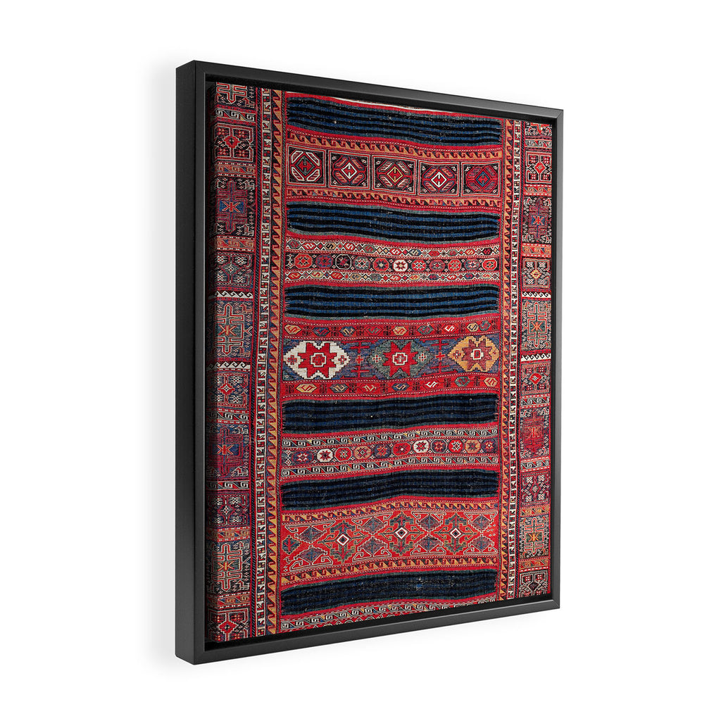 Bakhtiari Central Persian Flatweave Fragment Framed Canvas Print Gallery Image 2