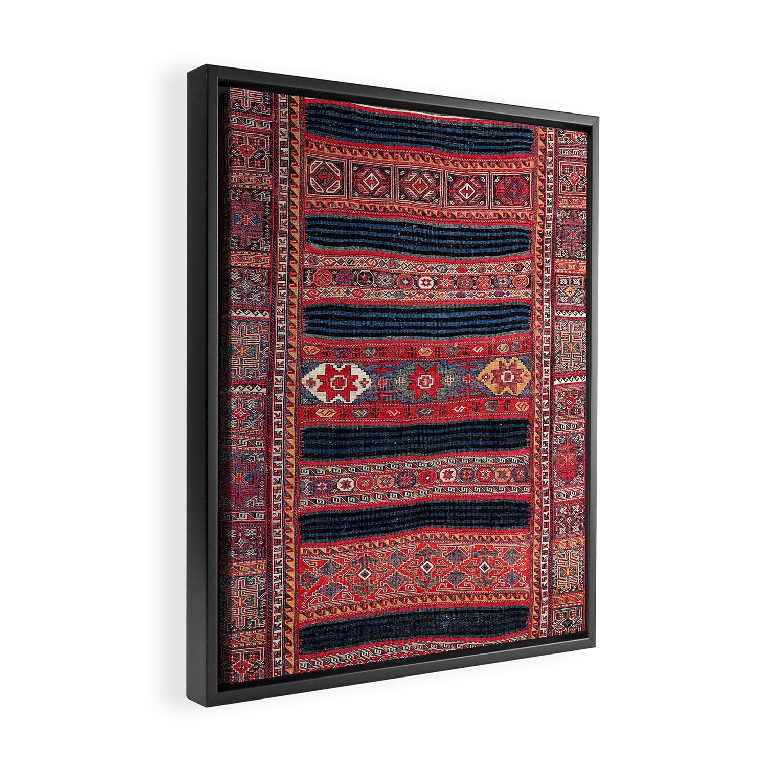 Bakhtiari Central Persian Flatweave Fragment Framed Canvas Print Gallery Image 2