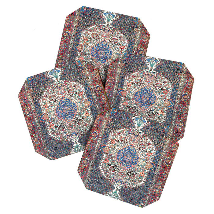 Bakhtiari Central Persian Rug Print Coaster Gallery Image 1