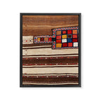 Bakhtiari Chahar Mahal  Northeast Persian Tasheh Print Framed Canvas Print Gallery Image 3