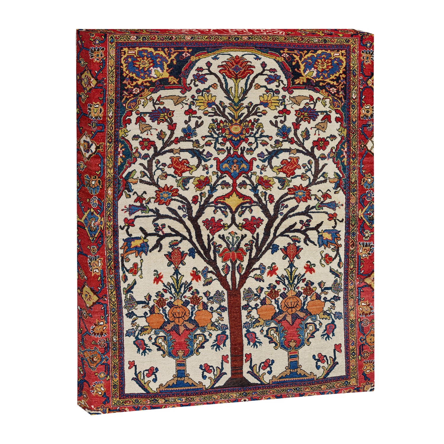 Bakhtiari Khan Central Persian Carpet Print Canvas Print Gallery Image 3